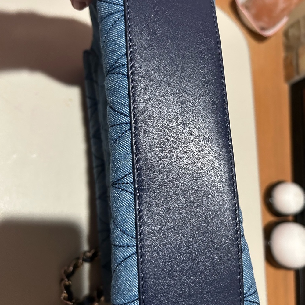 Kate Spade Emelyn Quilted Blue Denim Floral Appliqué Crossbody Bag New $429 - Picture 4 of 7
